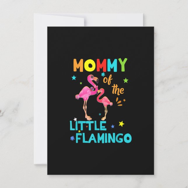 Mommy of Little Flamingo Birthday Family Shirts Ma Einladung (Vorderseite)