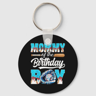 Mommy of The Birthday Boy Baseball Ice Cream Drip Schlüsselanhänger