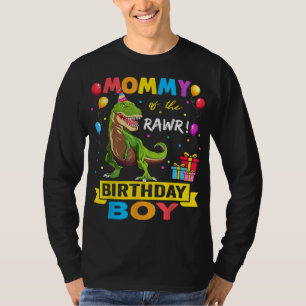 Mommy of the Birthday Boy Dinosaur Raptor Funny T-Shirt