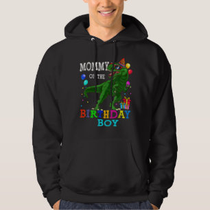 Mommy of the Birthday Boy Rex Rawr Dinosaur Birthd Hoodie
