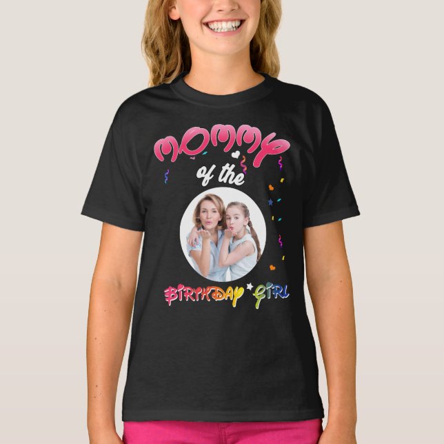 Mommy of the Birthday Girl Personalisiert Geburtst T-Shirt (Vorderseite)