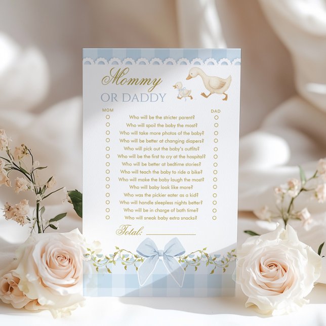 Mommy or Daddy Silly Goose Blue Baby shower game (Von Creator hochgeladen)