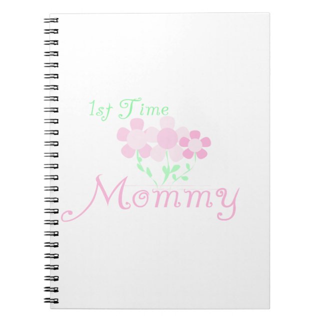 Mommy Pink Blume zum ersten Mal Geschenke Notizblock (Vorderseite)