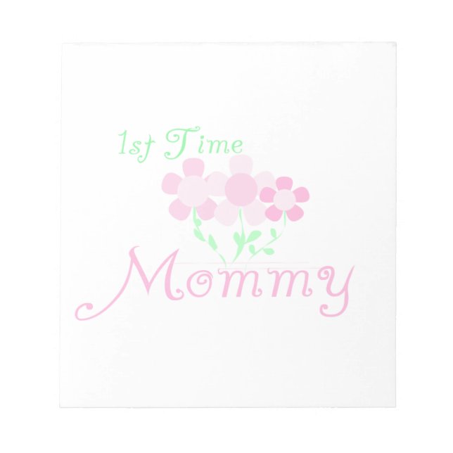 Mommy Pink Blume zum ersten Mal Geschenke Notizblock (Vorderseite)