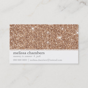 MOMMY PLAYDATE KONTAKT Moderne Rose Gold Glitzer Telefonnummerkarte