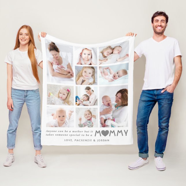 Mommy Quote 10 FotoCollage Personalisiert Fleecedecke (Beispiel)