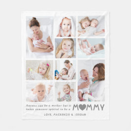 Mommy Quote 10 FotoCollage Personalisiert Fleecedecke
