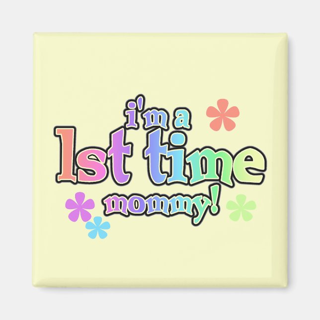 Mommy-Rainbow-T - Shirt und -Geschenke zum 1. Mal Magnet (Vorne)