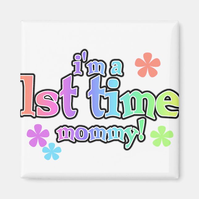 Mommy-Rainbow-T - Shirt und -Geschenke zum 1. Mal Magnet (Vorne)