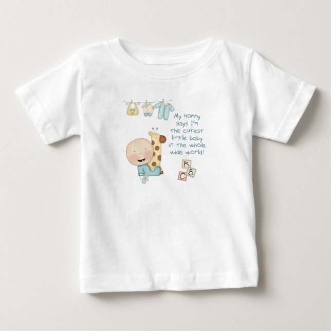 Mommy sagt, ich bin das Niedlichste Baby der ganze Baby T-shirt (Vorderseite)