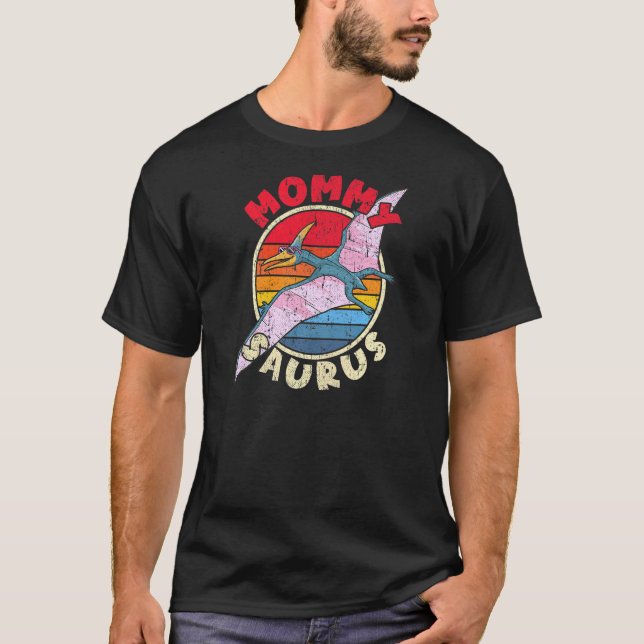 Mommy Saurus I Pterodactylus I Family Match T-Shirt (Vorderseite)