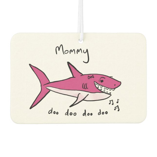 Mommy Shark Autolufterfrischer (Vorderseite)