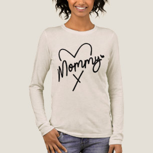 Mommy Simple Modern Script Typografy Heart Tri-Blend Shirt