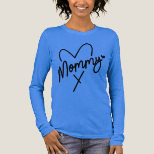Mommy Simple Modern Script Typografy Heart Tri-Blend Shirt