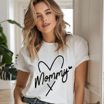 Mommy Simple Modern Script Typografy Heart Tri-Blend Shirt<br><div class="desc">Mommy Simple Modern Script Typografy Heart Women's Fashion T - Shirt Top enthält den Text "Mommy" in einer lustigen modernen Drehbücher Typografie Akzente niedliche Herzen. Perfekt als Geschenk für Mama zum Geburtstag,  Weihnachten,  Muttertag und vieles mehr. Von Evco Studio entworfen www.zazzle.com/store/evcostudio</div>