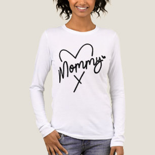 Mommy Simple Modern Script Typografy Heart Tri-Blend Shirt