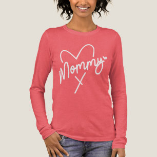 Mommy Simple Modern Script Typografy Heart Tri-Blend Shirt