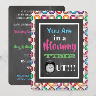 Mommy Time Out "Moms Night Out" Invitation de la f