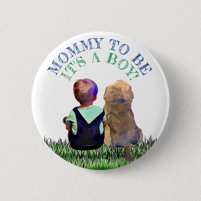 Mommy to be Baby Shower Button (Vorderseite)