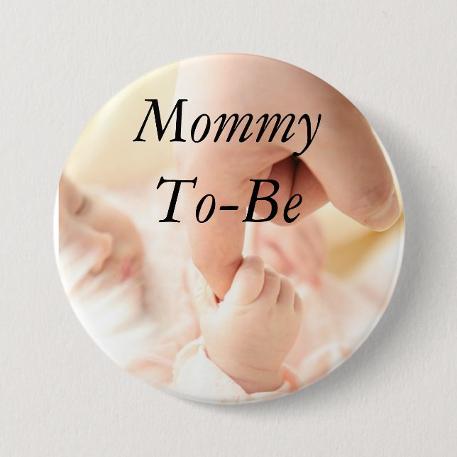 Mommy to be Baby Shower Button (Vorderseite)