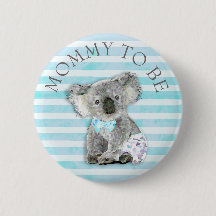 Mommy to be Baby Shower Schaltfläche Koala Bären T
