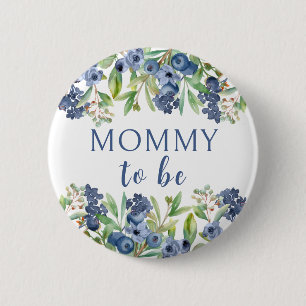 Mommy to be Blueberry Baby Duschknopf Button