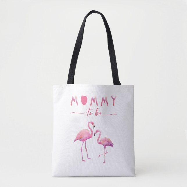 Mommy to Be Flamant rose Baby shower Sac fourre-to (Devant)