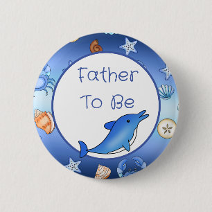 Mommy to be   Kinderdusche im Beach Theme Button