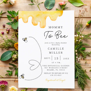 Mommy-to-be Niedliche Babydusche mit Handschrift Einladung
