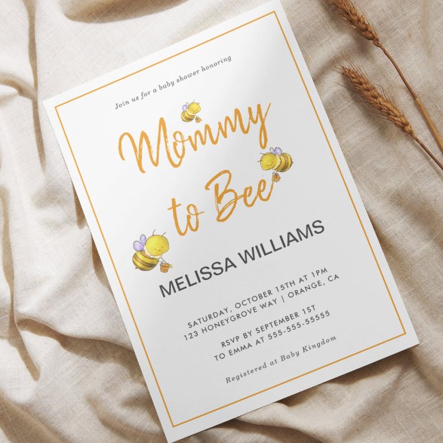 Mommy to be Simple Elegant Baby Shower Einladung (Von Creator hochgeladen)