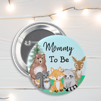 Mommy to be | Woodland Creatures Babydusche Button
