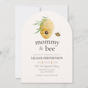 Mommy To Bee Aquarell Hummel Baby Shower Einladung