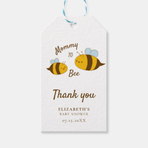 Mommy to Bee Baby Dusche Danke Niedlich Gelb Geschenkanhänger
