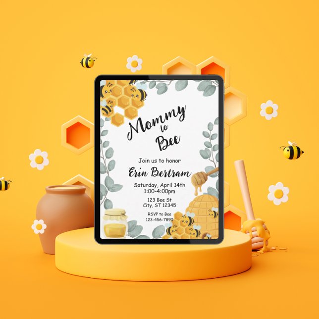 Mommy to Bee Baby Dusche Einladung (Von Creator hochgeladen)
