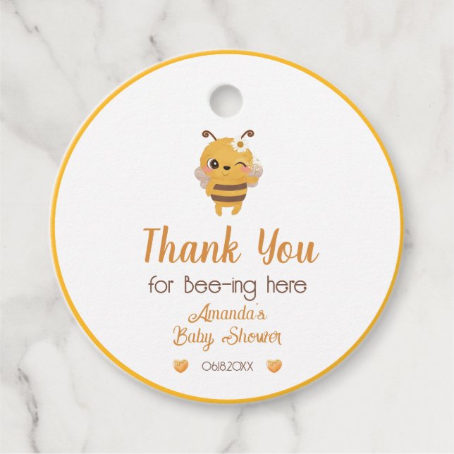 Mommy to bee Baby Shower Danke, dass Sie Geschenkm Geschenkanhänger (Vorderseite)