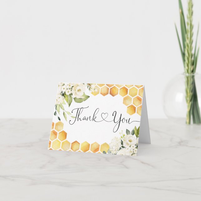 Mommy to Bee Baby Shower Danke Karte (Vorderseite)