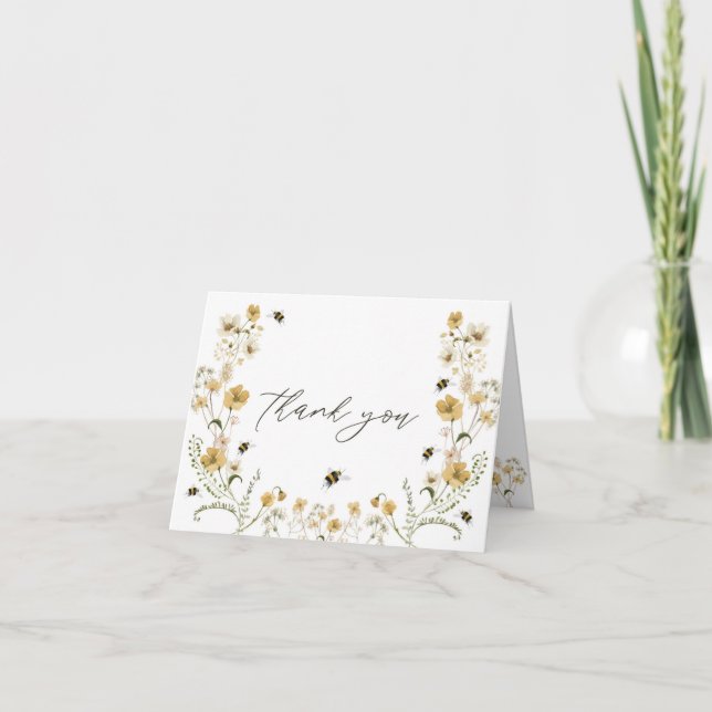 Mommy to Bee Baby Shower Danke Karte (Vorderseite)