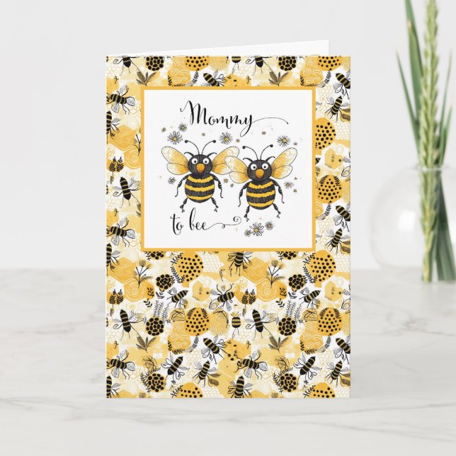 Mommy to Bee Baby Shower Einladung (Vorderseite)