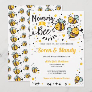 Mommy to Bee Baby Shower Einladung