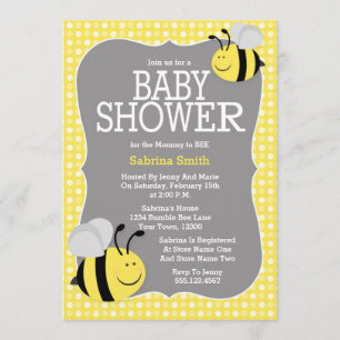 Mommy to Bee Baby shower Invitation