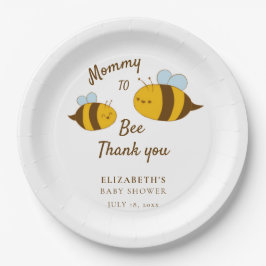 Mommy to Bee Baby Shower Moderne Niedliche Kawaii  Pappteller