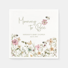 Mommy to Bee Baby Shower Serviette
