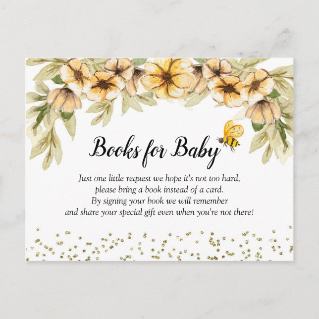 Mommy to Bee Books for Baby Card Einladungspostkarte (Vorderseite)