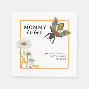 Mommy To Bee Bumblebee Baby Shower Serviette