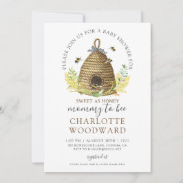 Mommy To Bee Hive Baby shower Invitation
