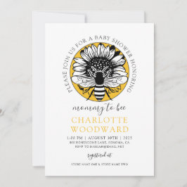 Mommy to bee Honey Bee Sunflower Baby Dusche Einladung