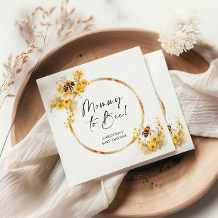 Mommy to Bee Honey Wildblume Baby Shower Serviette