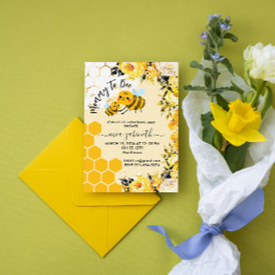 Mommy to Bee Honeycomb Blume Babydusche Einladung