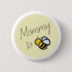 Mommy to Bee Mama Babydusche gelb Button