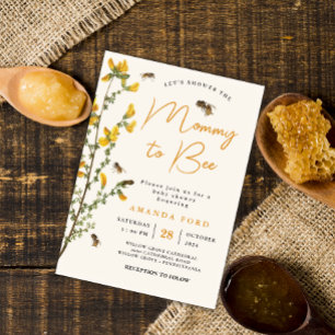 Mommy to Bee Wildblume Gelb Blütendusche Einladung